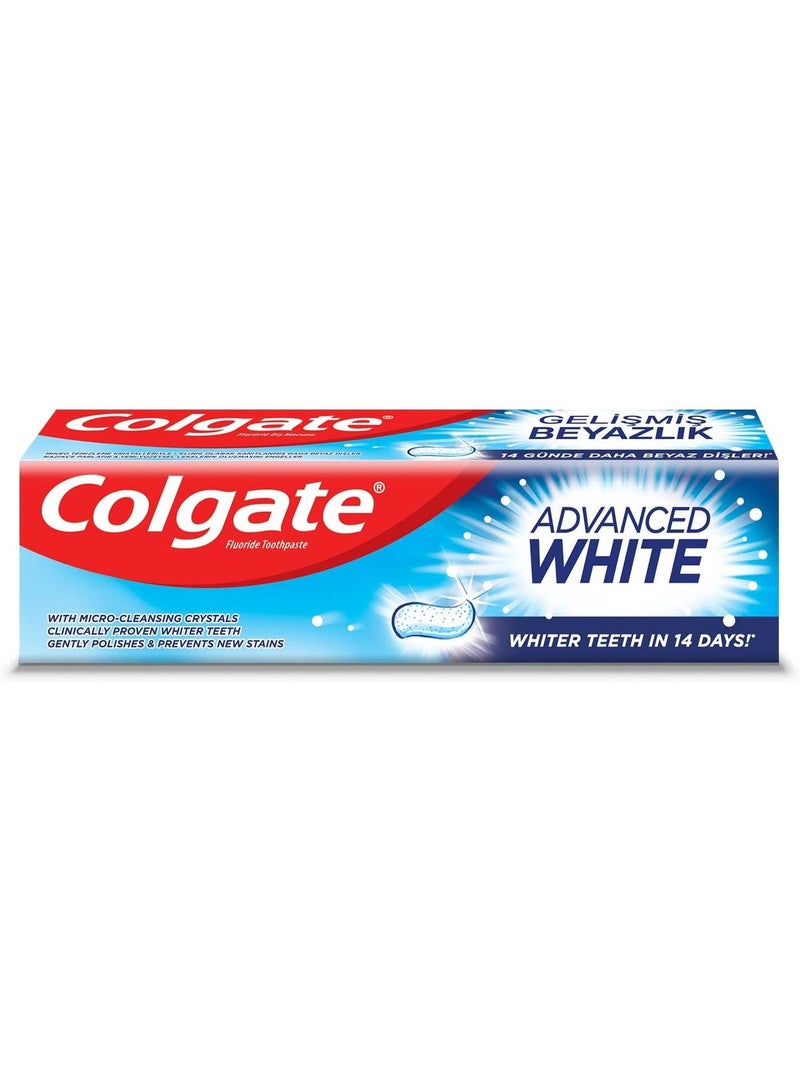 Colgate Advanced White Whitening Toothpaste – 100ml ×3 Pieces - Image 3